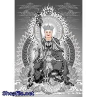 Địa Tạng Bồ Tát Trắng Đen